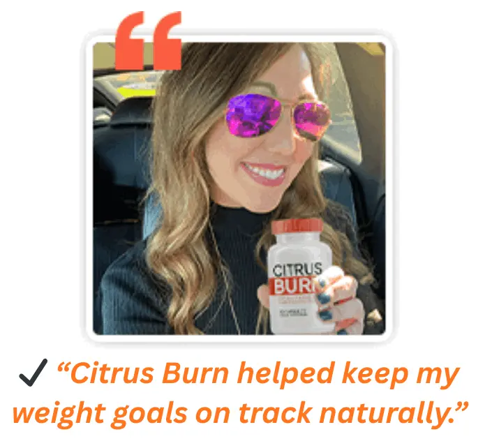 Citrus Burn hero bottle plus credit cards and certifications